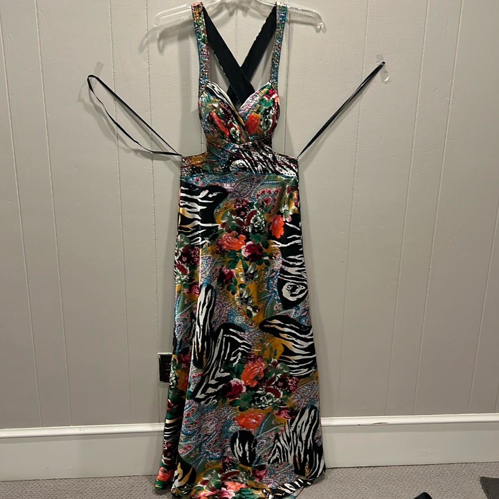 HAILEY LOGAN BY ADRIANNA PAPELL Long Floral Dress